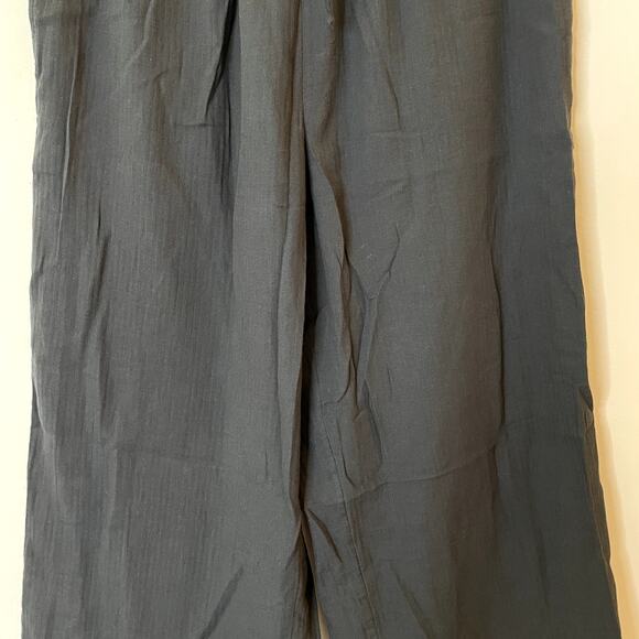 J.Crew Airy Gauze Beach Pant Elastic Waist Vacation Holiday Trip CI258 Black Med - Picture 4 of 13